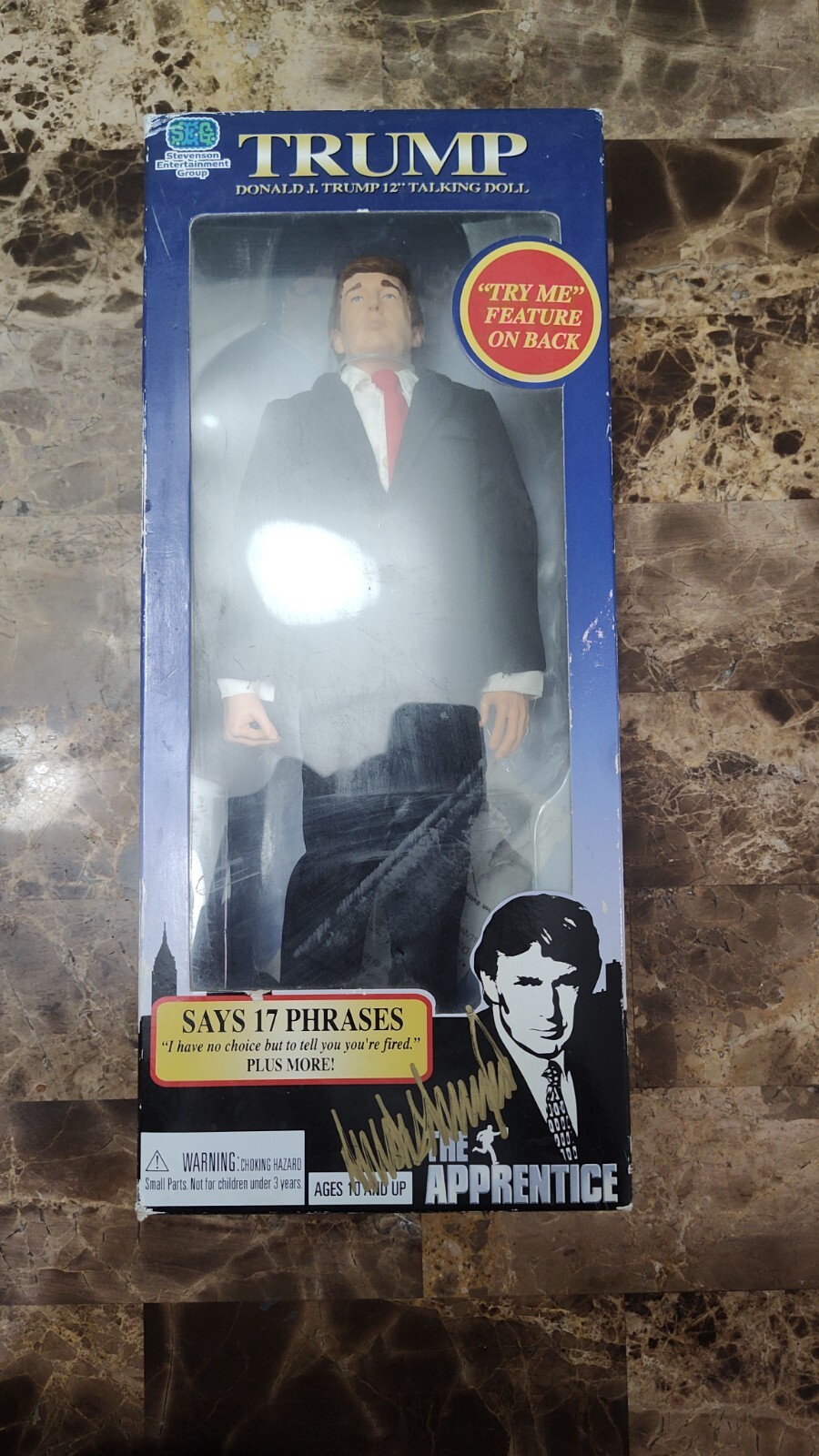 President Donald Trump -The Apprentice Signed Talking Doll- Very Rare.