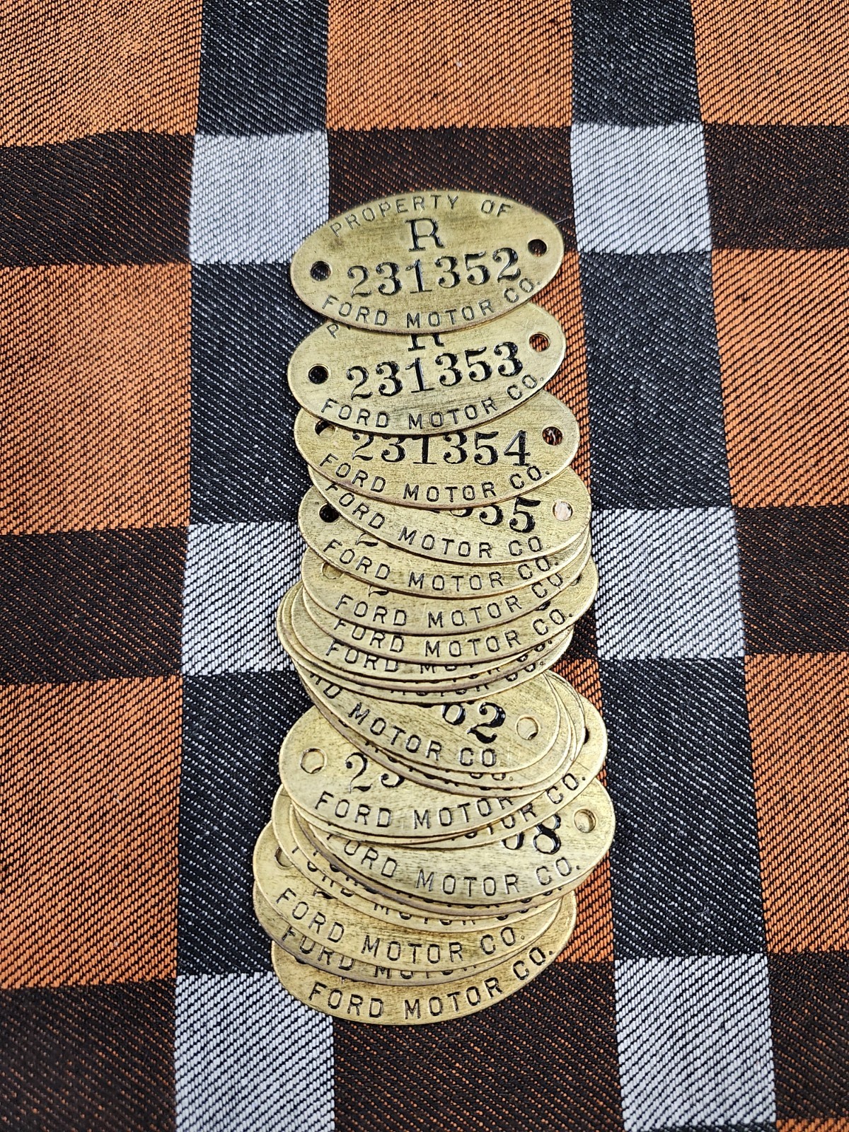FORD MOTOR CO RETIRED BRASS TAG 2