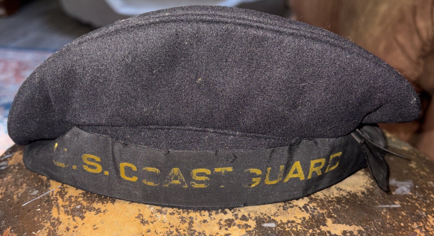 WW2 U.S. Coast Guard Issued Donald Duck Cap Medium WWII Vintage Rare Military