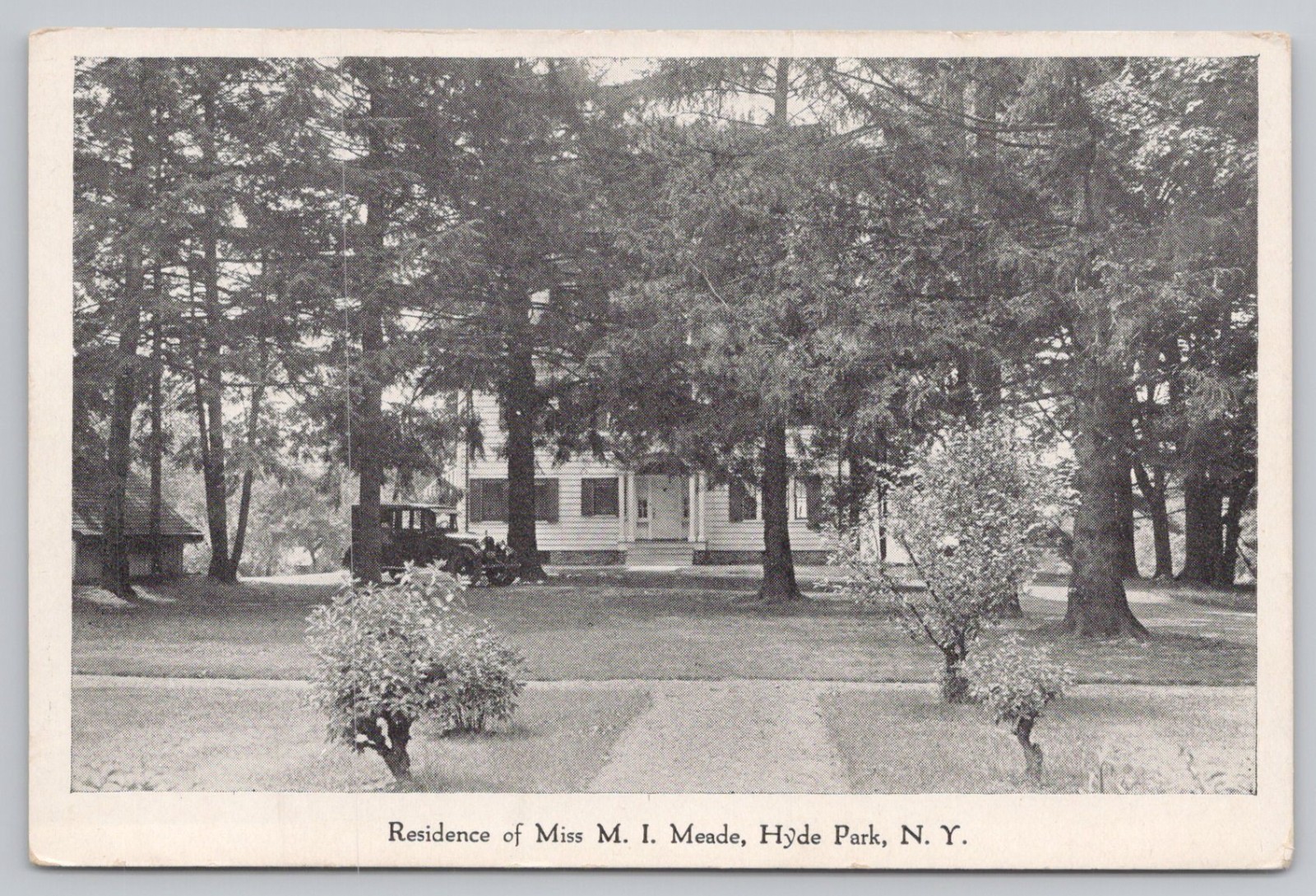 Residence of Miss M. I. Meade, Hyde Park, New York NY UDB UNP Postcard
