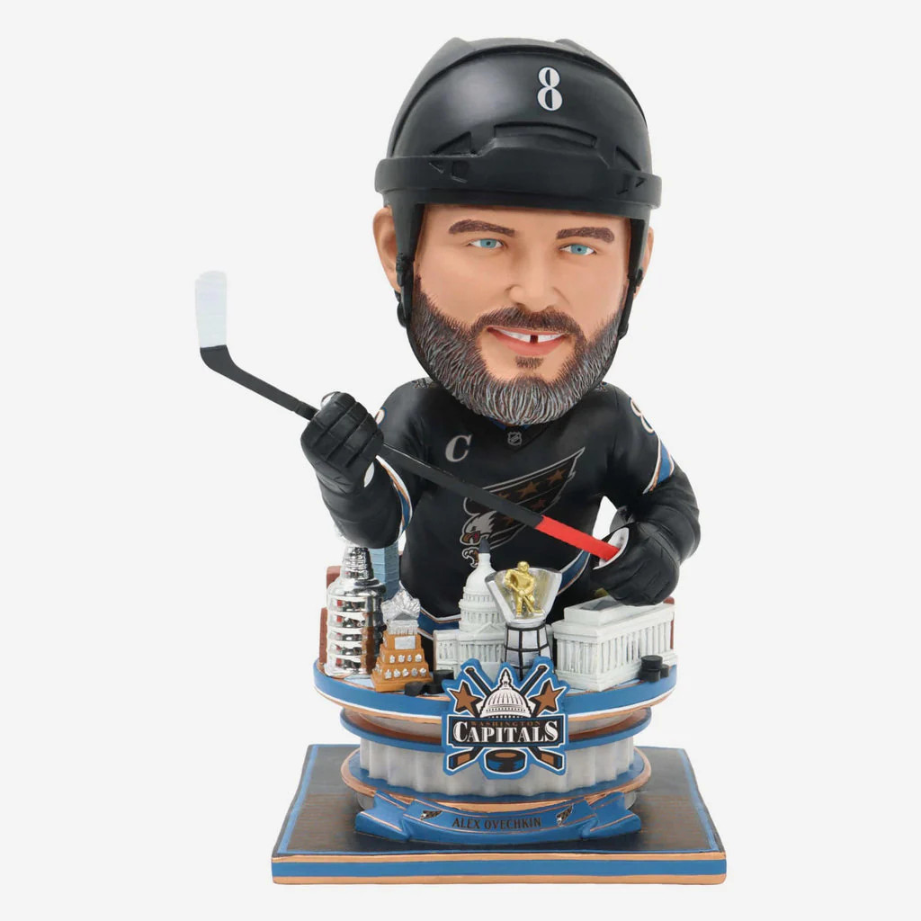 Alex Ovechkin Washington Capitals Black Uniform Bust Bighead Bobblehead NHL