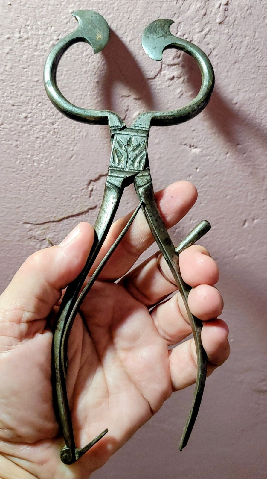 Antique 1800\'s Wrought Iron Sugar Nipper Cutter Primitive Kitchen Hand Forged