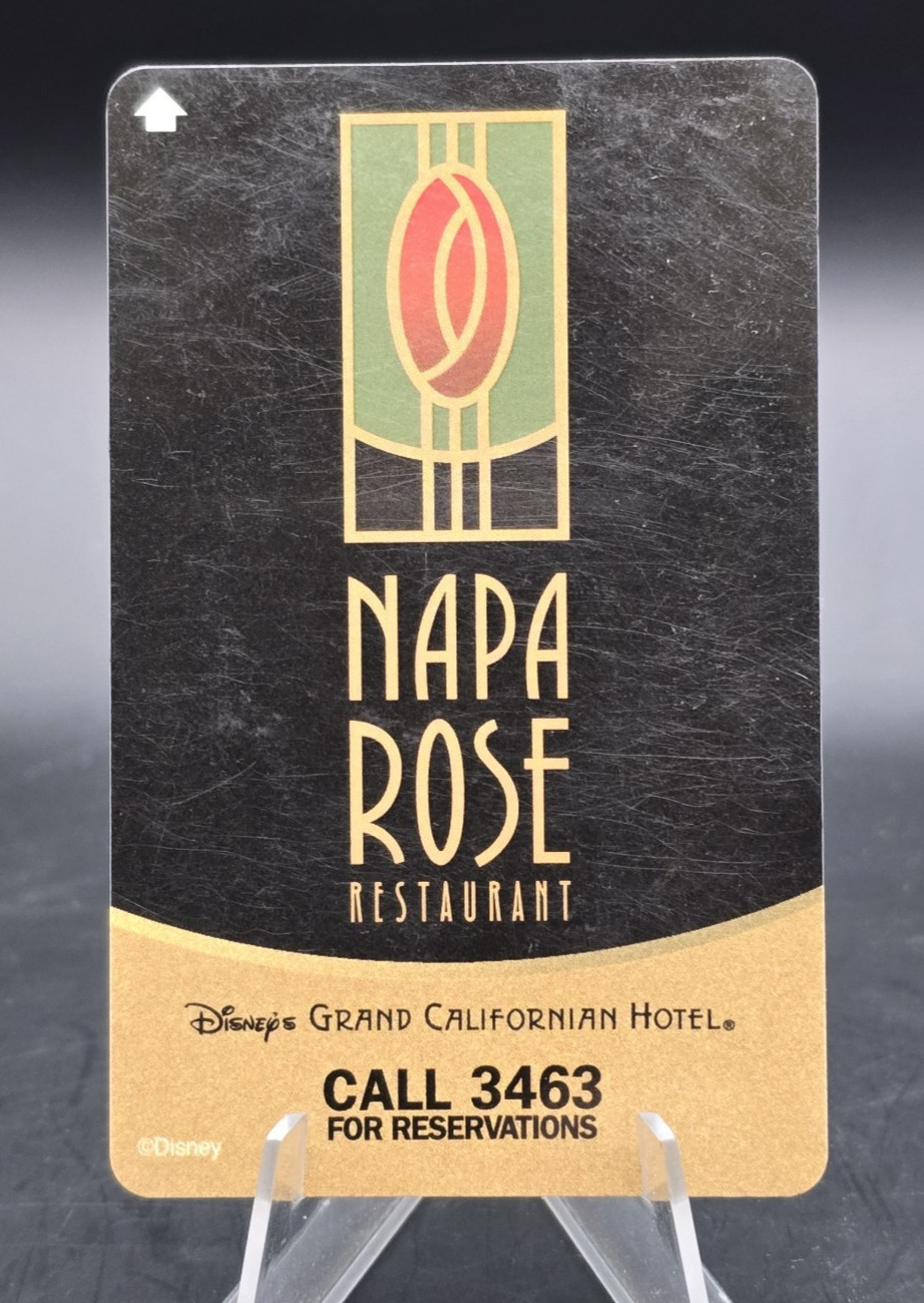 Rare Early Disney\'s Grand Californian Hotel Room Key Card - Napa Rose Design