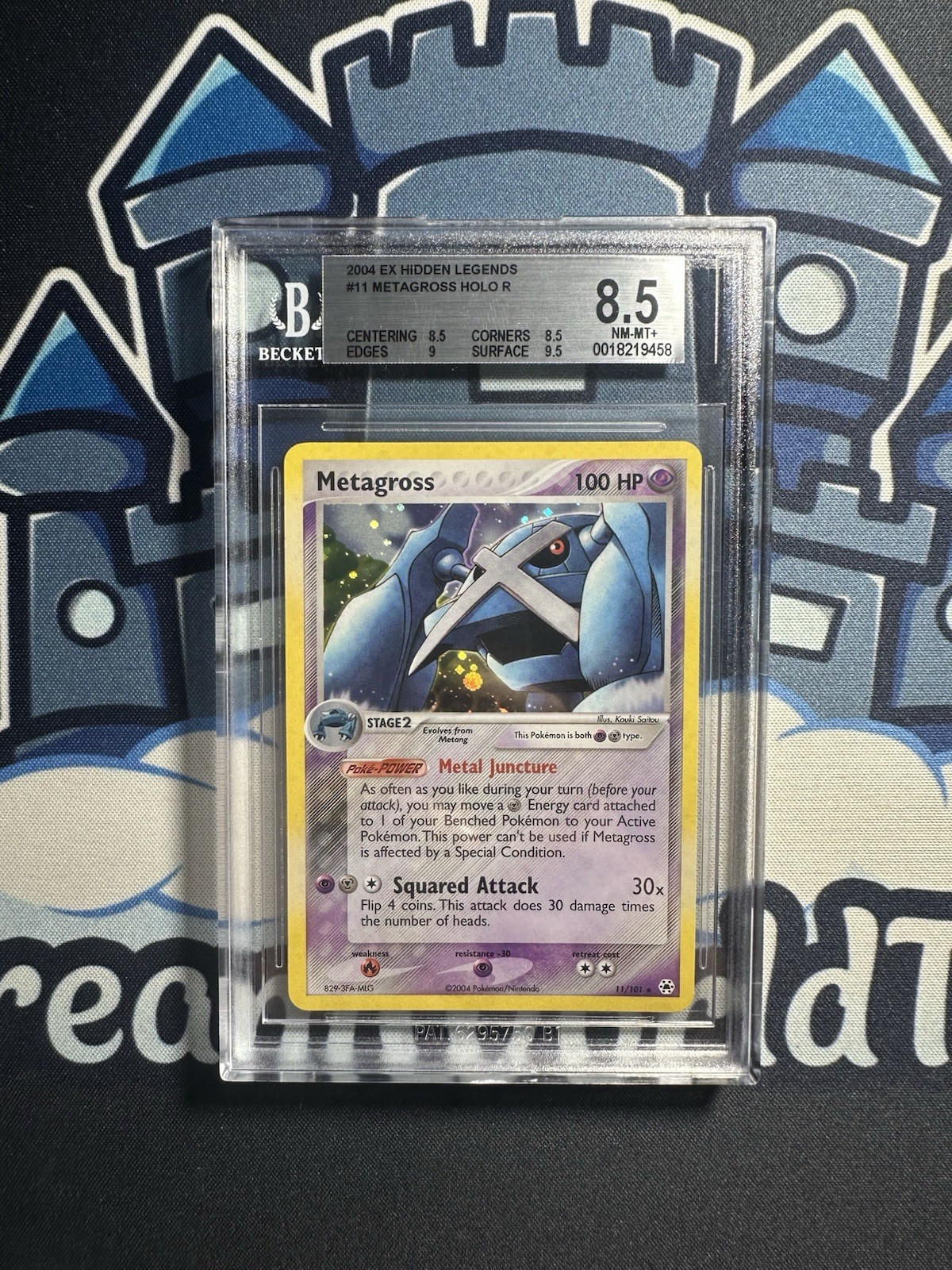 2004 POKEMON METAGROSS EX HIDDEN LEGGINGS #11 BGS 8.5 NM/MINT+ VINTAGE