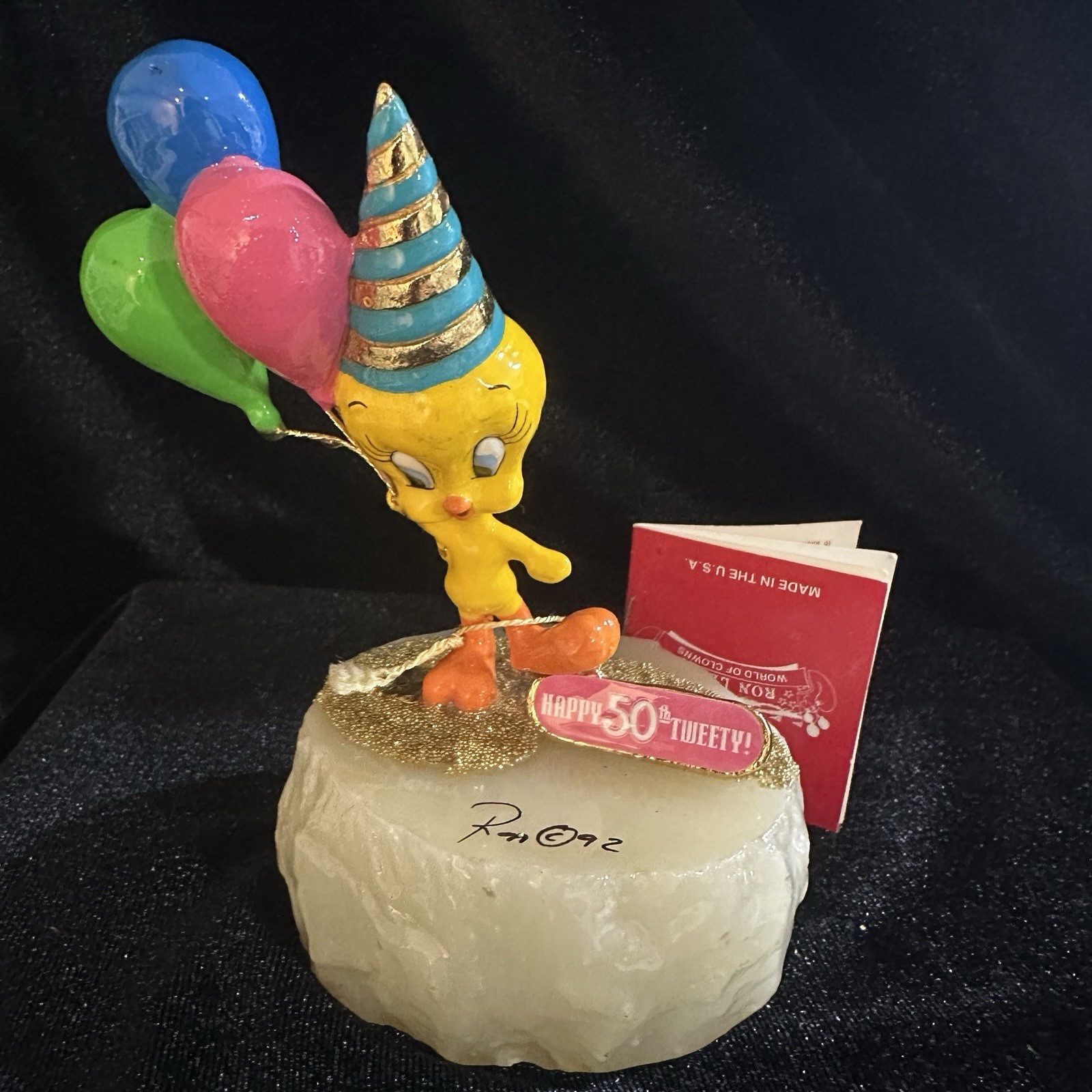 Vintage 1992 Tweety Bird Figurine Ron Lee Looney Tunes Warner Bros Signed