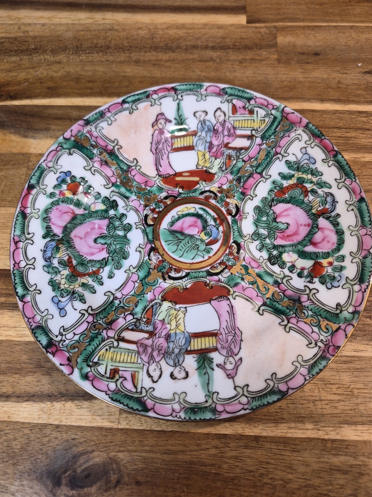 Chinese Antique Pre 19th Century Porcelain Famille Rose Hand Painted plate 7 