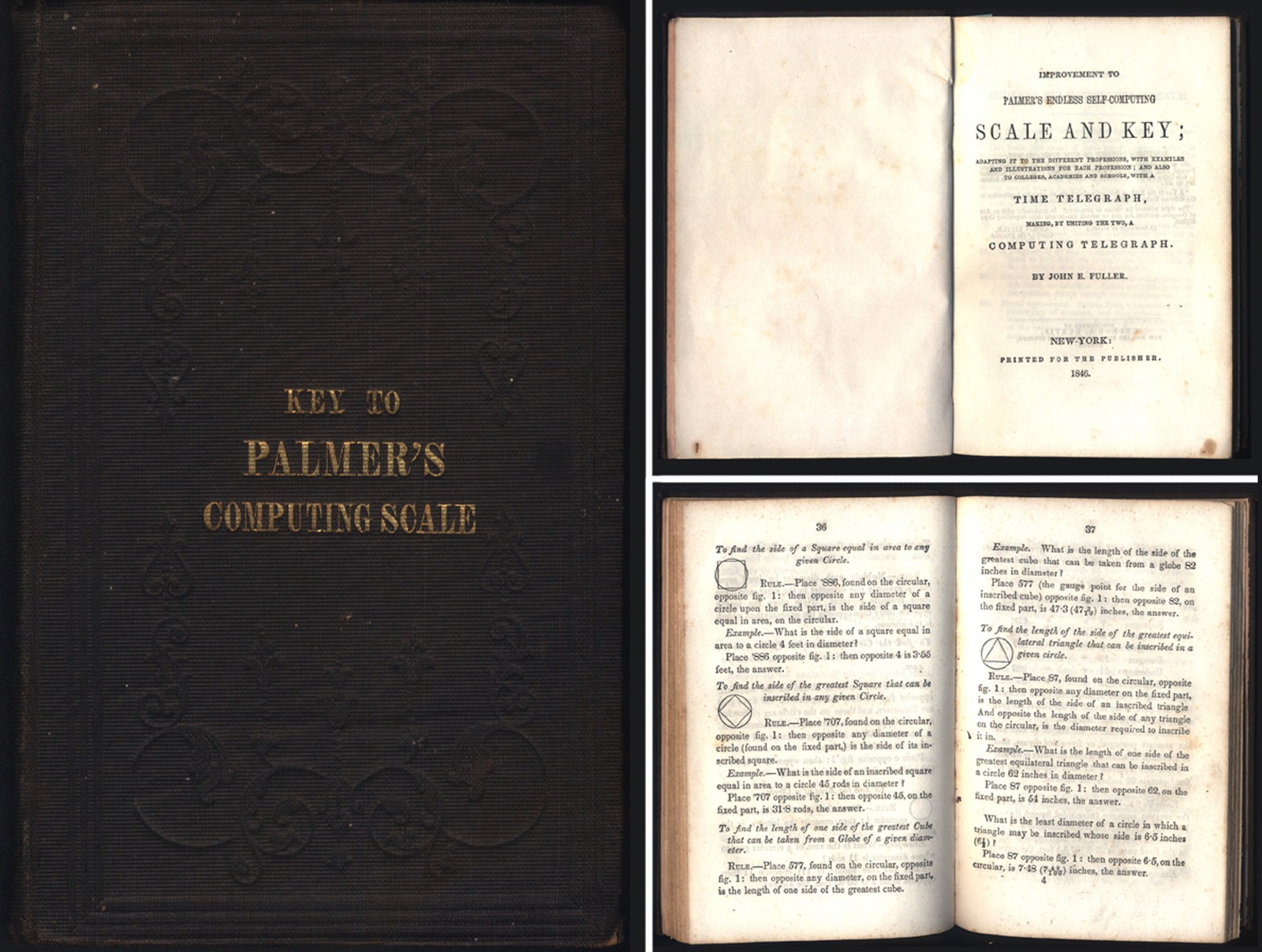 Key to Palmer\'s Computing Scale  by John E. Fuller - Dated 1848