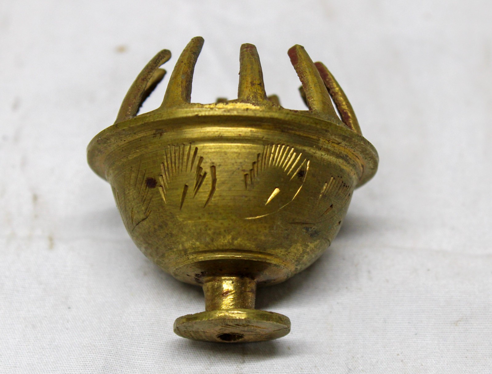 Small Vintage Brass Indian Elephant Claw Bell