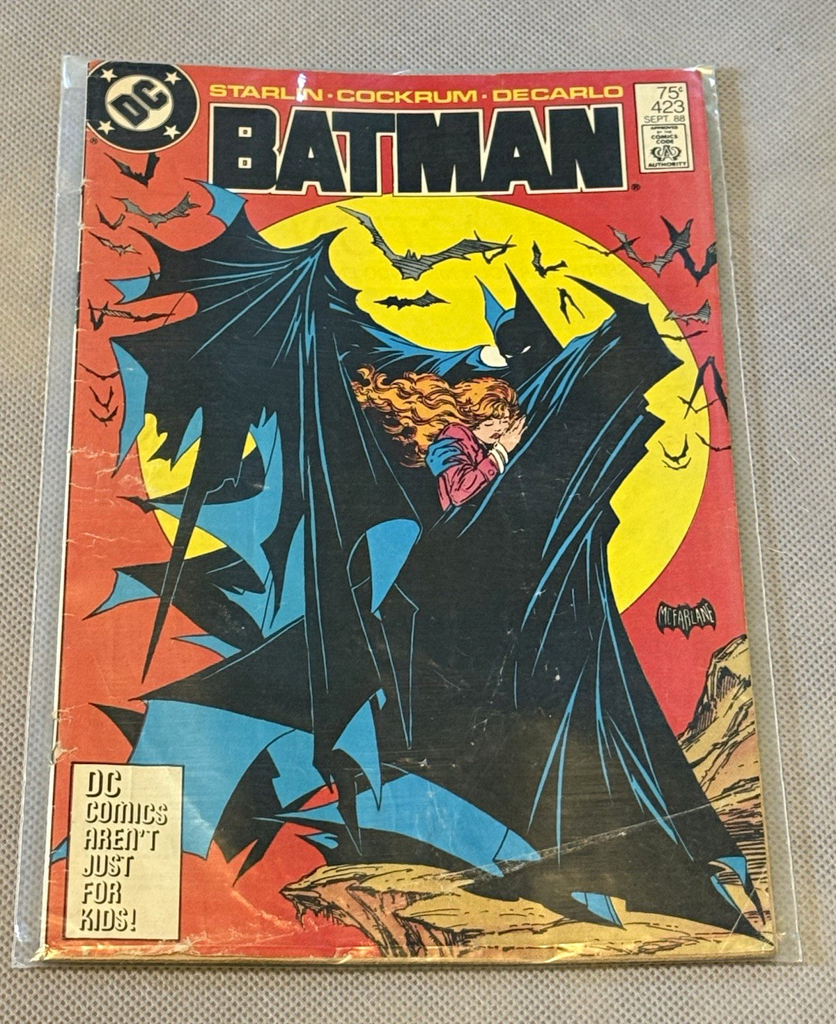 DC Comics Batman #423 Sept 1988 Copper Age McFarlane Cover Starlin