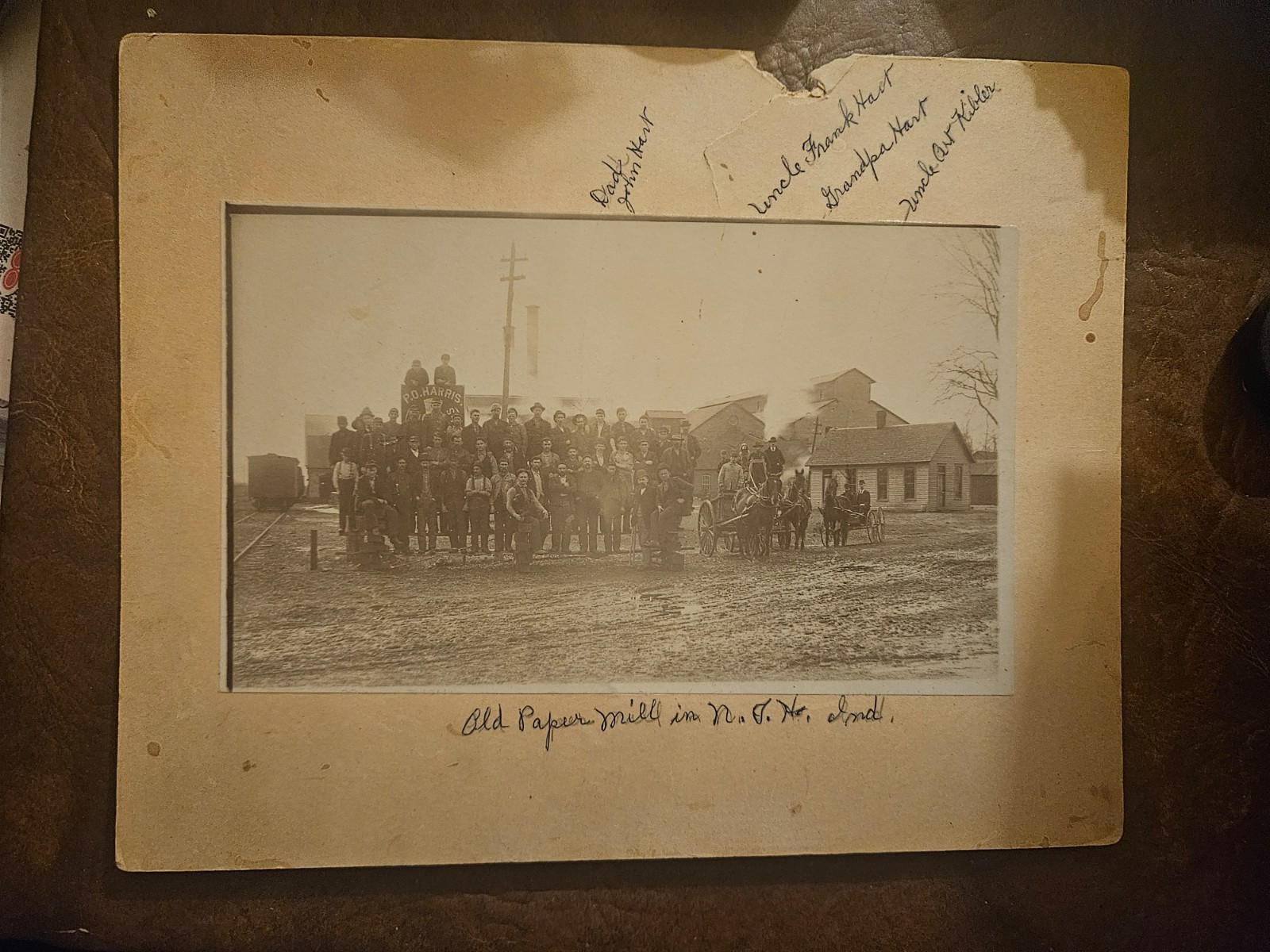 Antique Ellsworth IN Paper Mill Photo Art Kibler Hart Family Page Co VA Tree