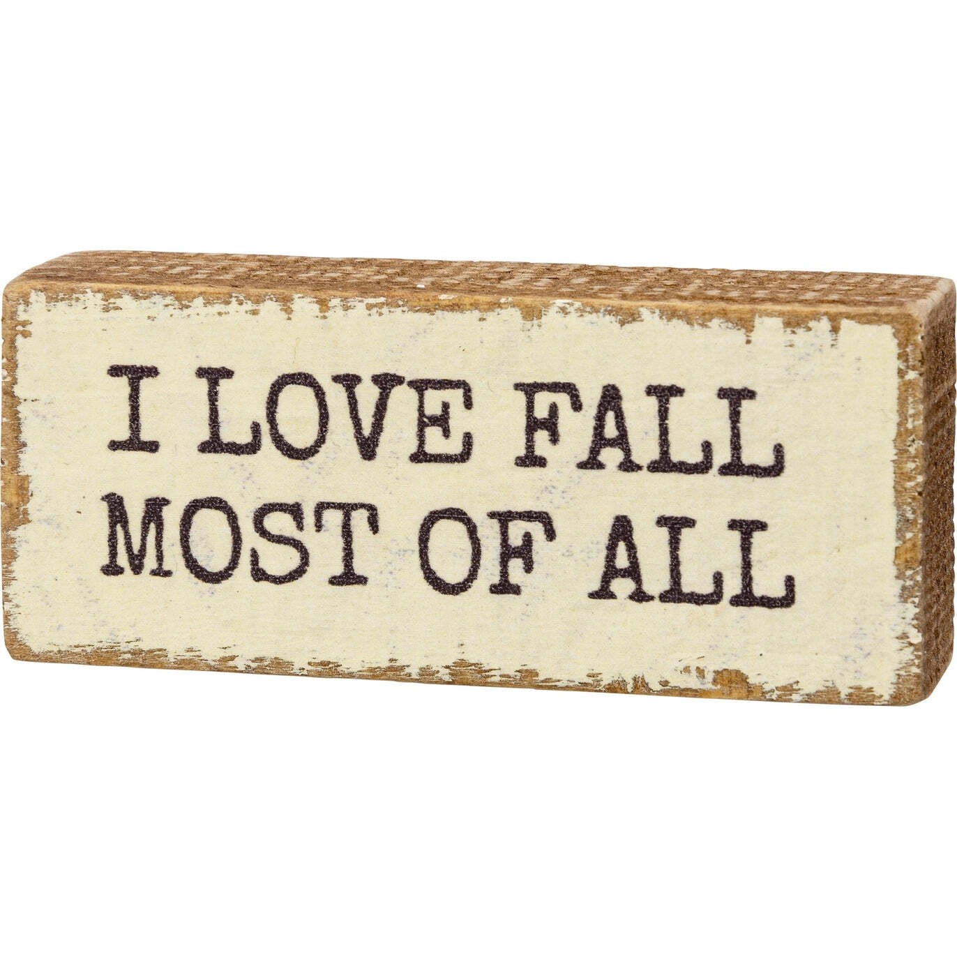 I Love Fall Most of All Mini Block Sign