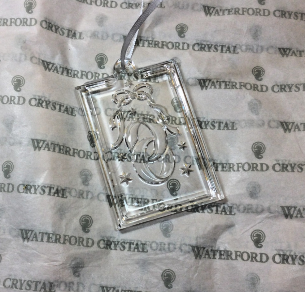 Cashs/Waterford Crystal Engagement Ring/Anniversary Ornament