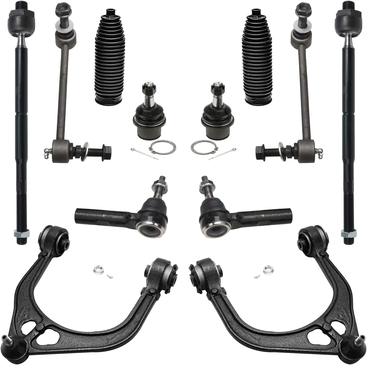 - RWD Front Upper Control Arms + Lower Ball Joints + Sway Bars + Tie Rods W/Boot