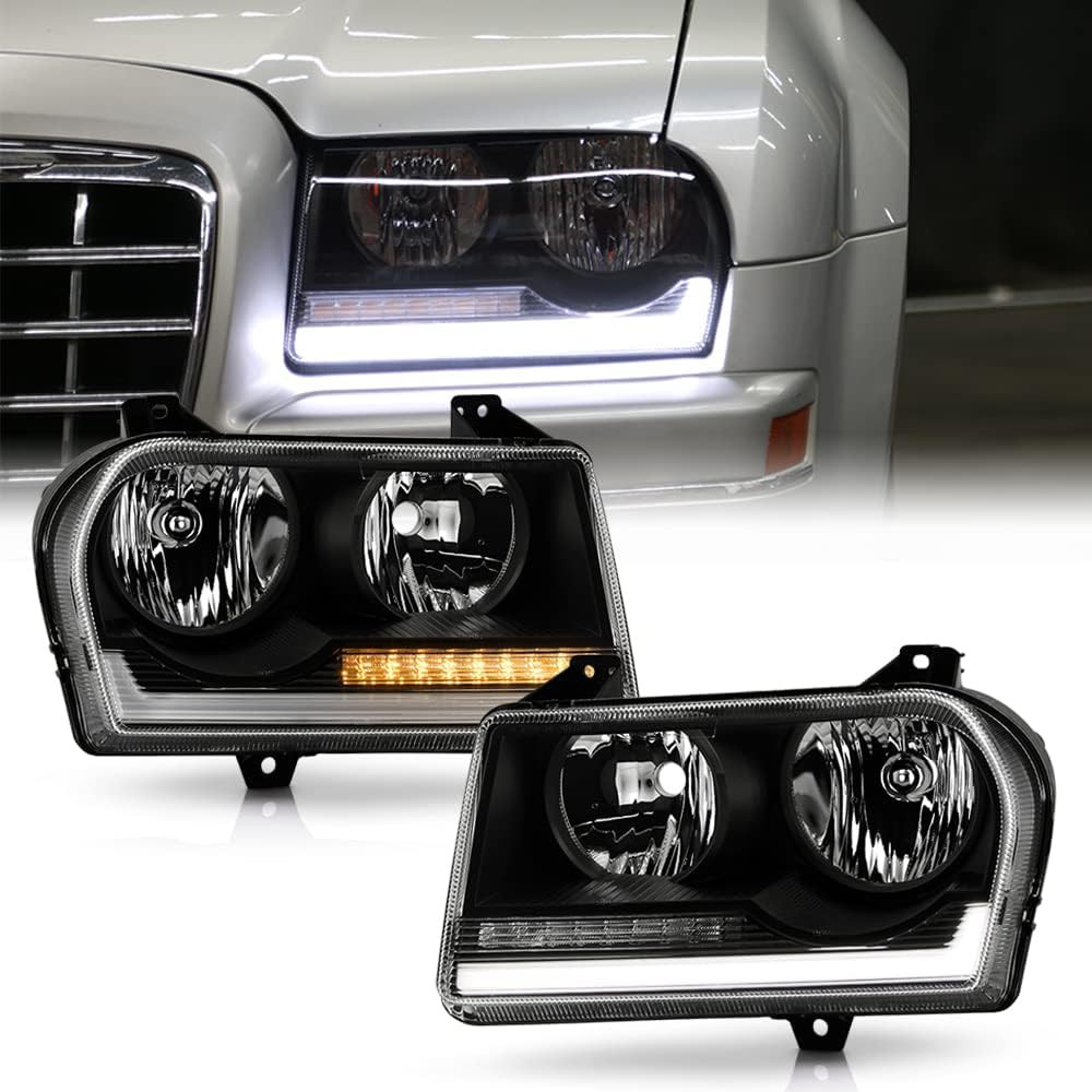 - for [Halogen Type] 2005-2010 Chrysler 300 Black Upgrade Style LED Tube W/Signa