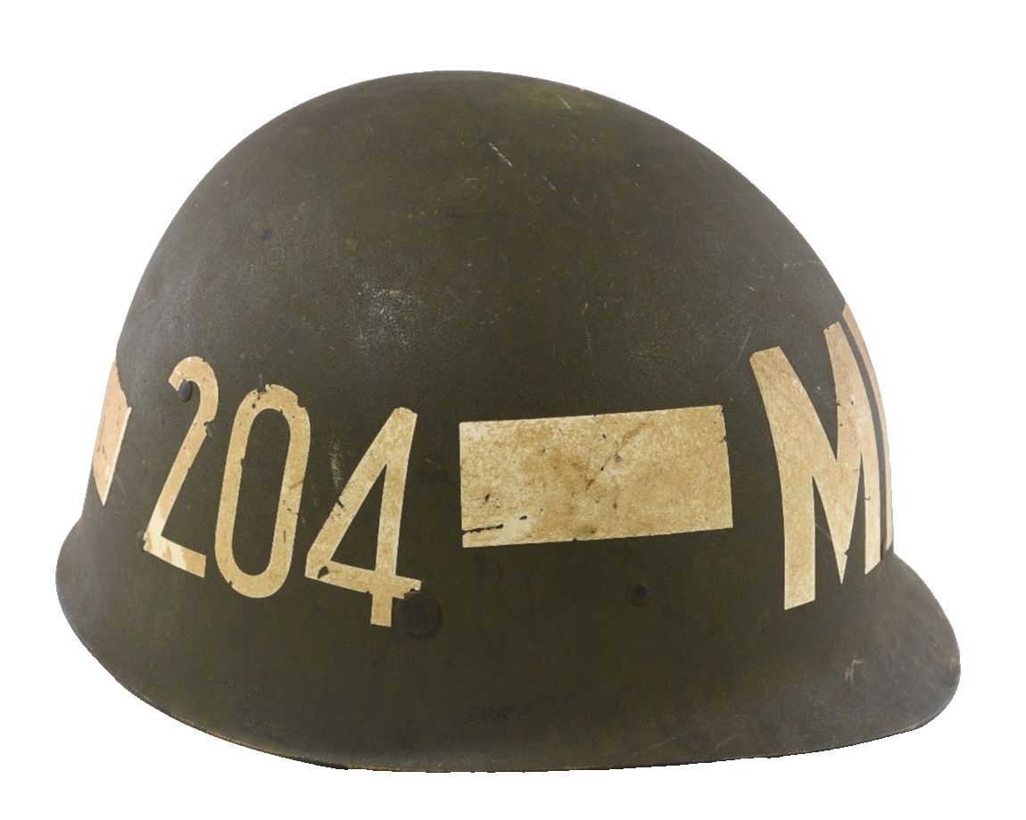 Original U.S. WWII MP Military Police M1 Helmet Vintage M1 Military Police MP