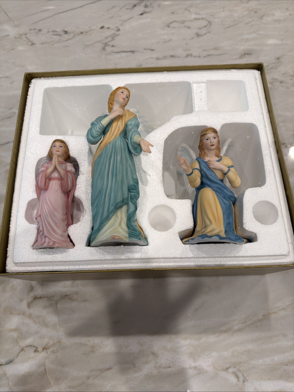 Lenox The Renaissance Nativity The Angels Figurines 1991 Porcelain Box Christmas