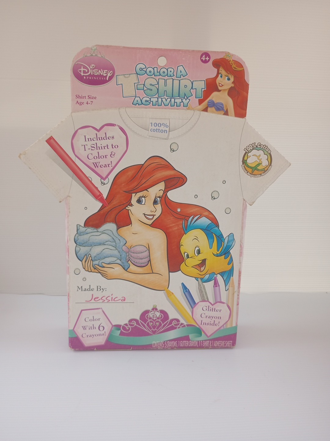 Little MERMAID ARIEL Disney DIY Color A T-shirt Activity - NIB Age 4-7 Unopened 