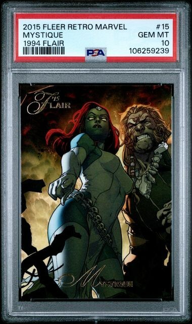 2015 Marvel Fleer Retro 1994 Flair Origins Mystique #15 PSA 10 GEM MINT POP 6