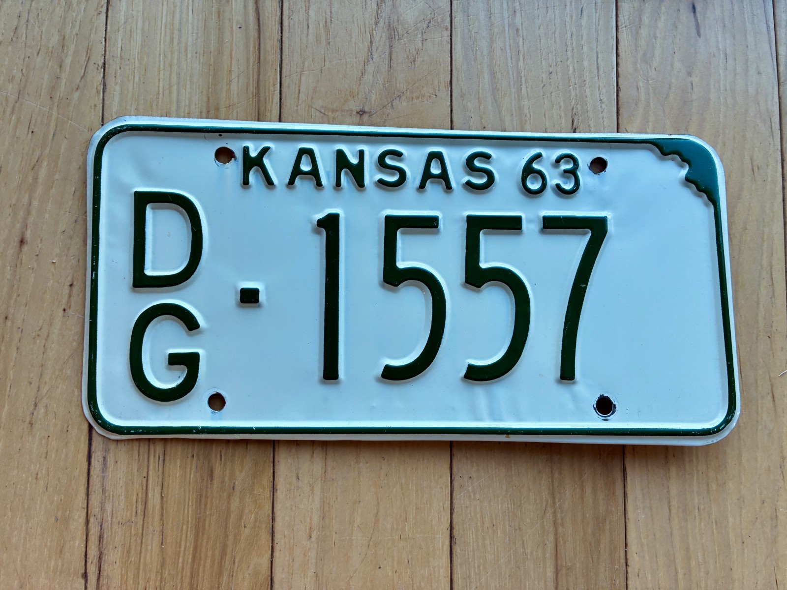 1963 Kansas License Plate