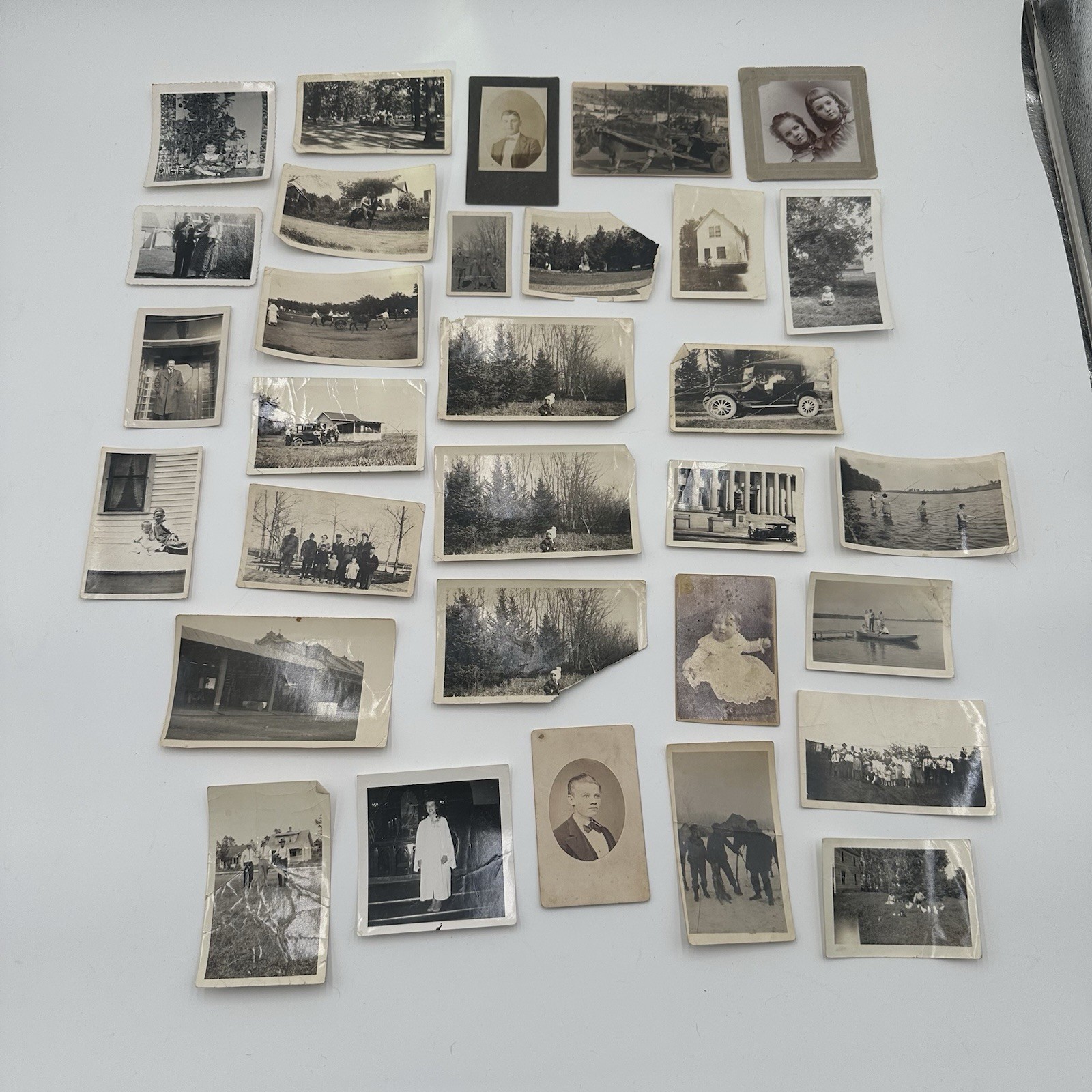 30+ Antique Vintage Photos Early 1900s Real Photo Family Cars Horses RPPC Lot