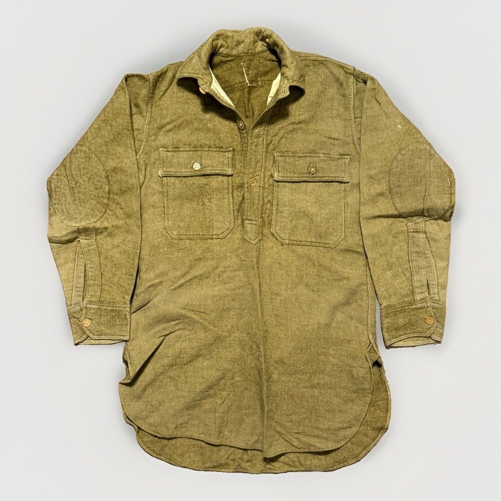 WW1 US Army Wool Shirt Fits Mens Small Pullover Tunic 1912 Military Antique