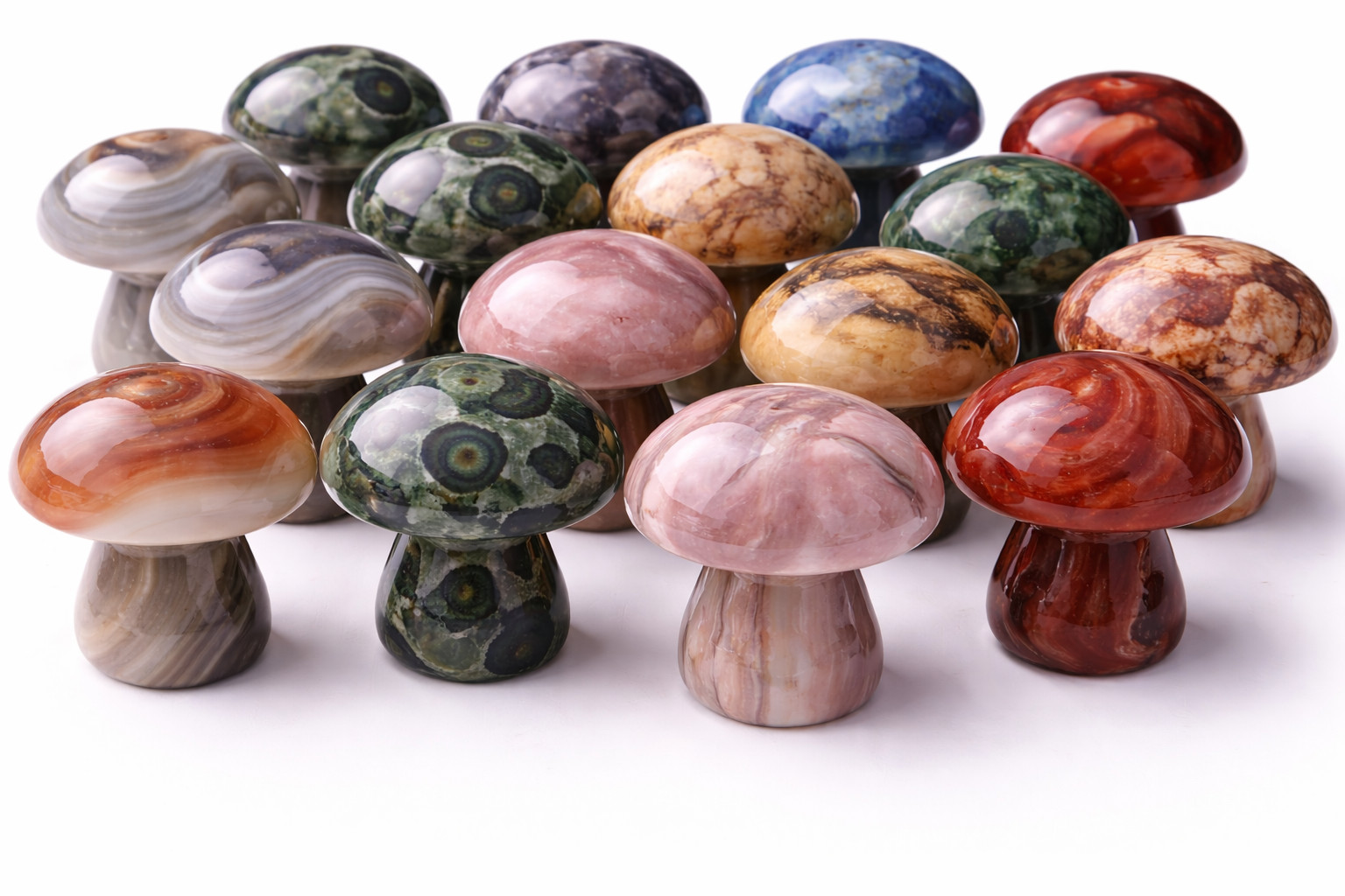 10KG ( 22 lb) Mixed Crystal Mushroom Bulk Lot – Jasper & Agate 1.5\