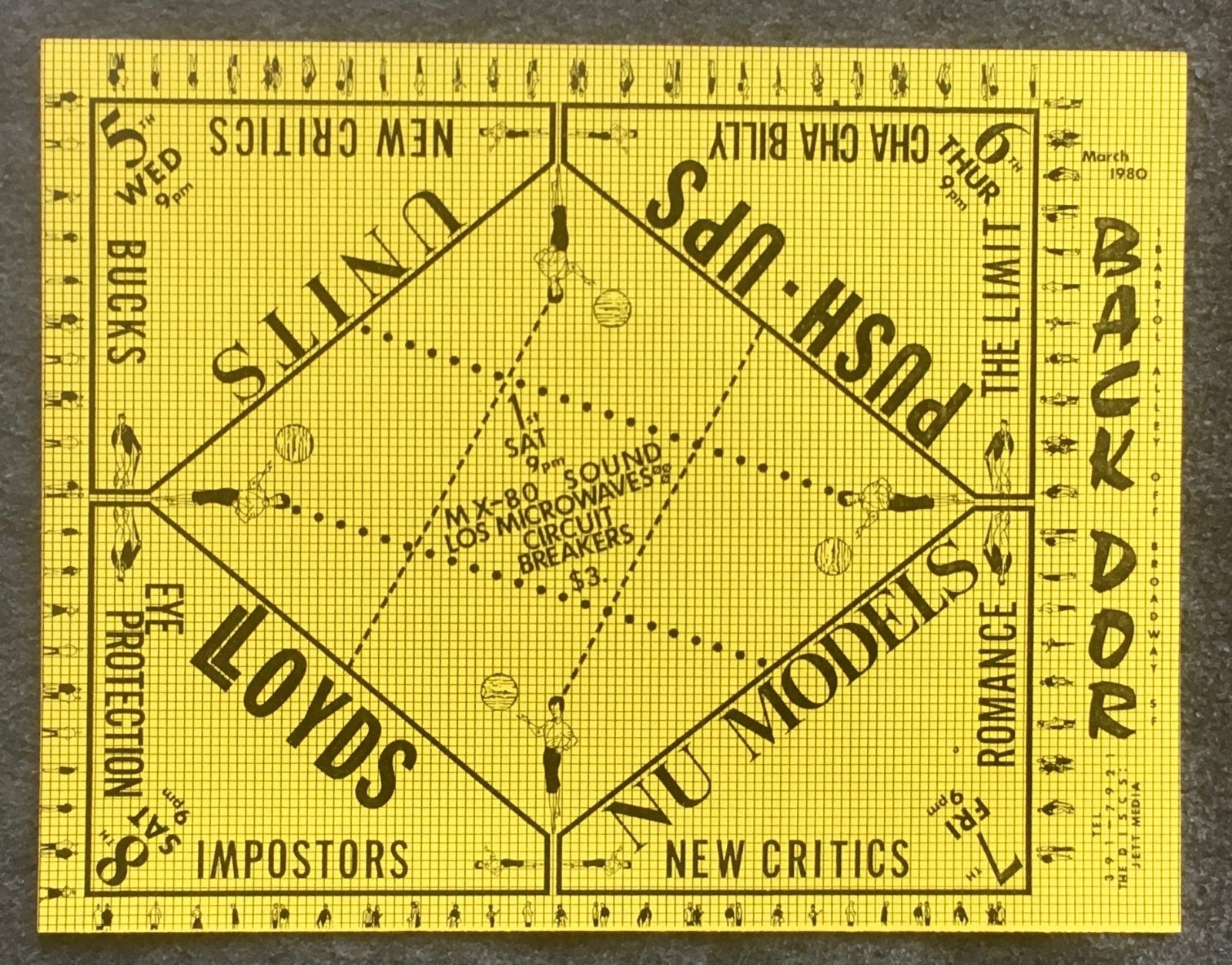 1980 Flyer MX-80 Sound Los Microwaves Units Push-Ups Back Dor SF Punk BackDor