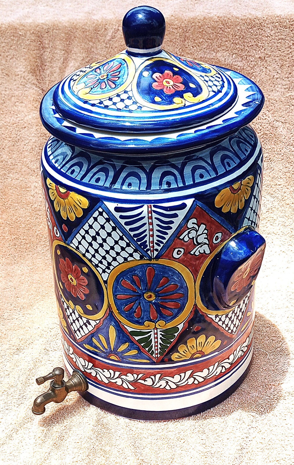 WATER CROCK, Talavera Mexican pottery, WATER DISPENSER - 12 liter, lead free