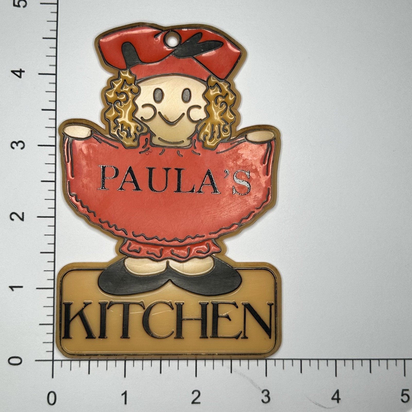 Vintage Paula\'s Kitchen Chef Fridge Magnet Bromac 1983 Kitchen Decor