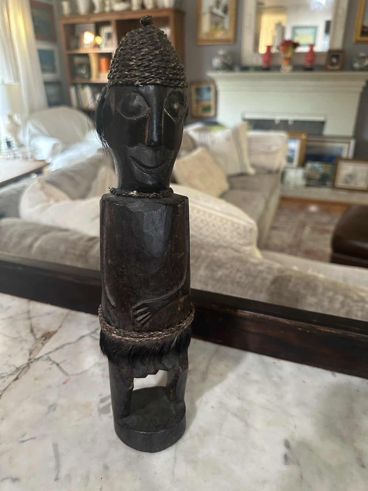Hand Carved  WOOD AFRICAN FIGURE  13\