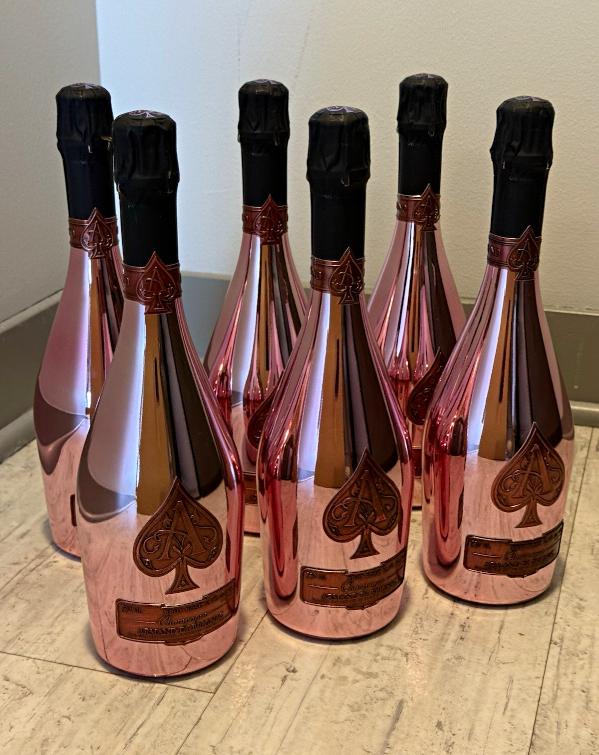Armand de Brignac Ace Of Spades ROSE Champagne Dummy Display Bottle 6ct EMPTY