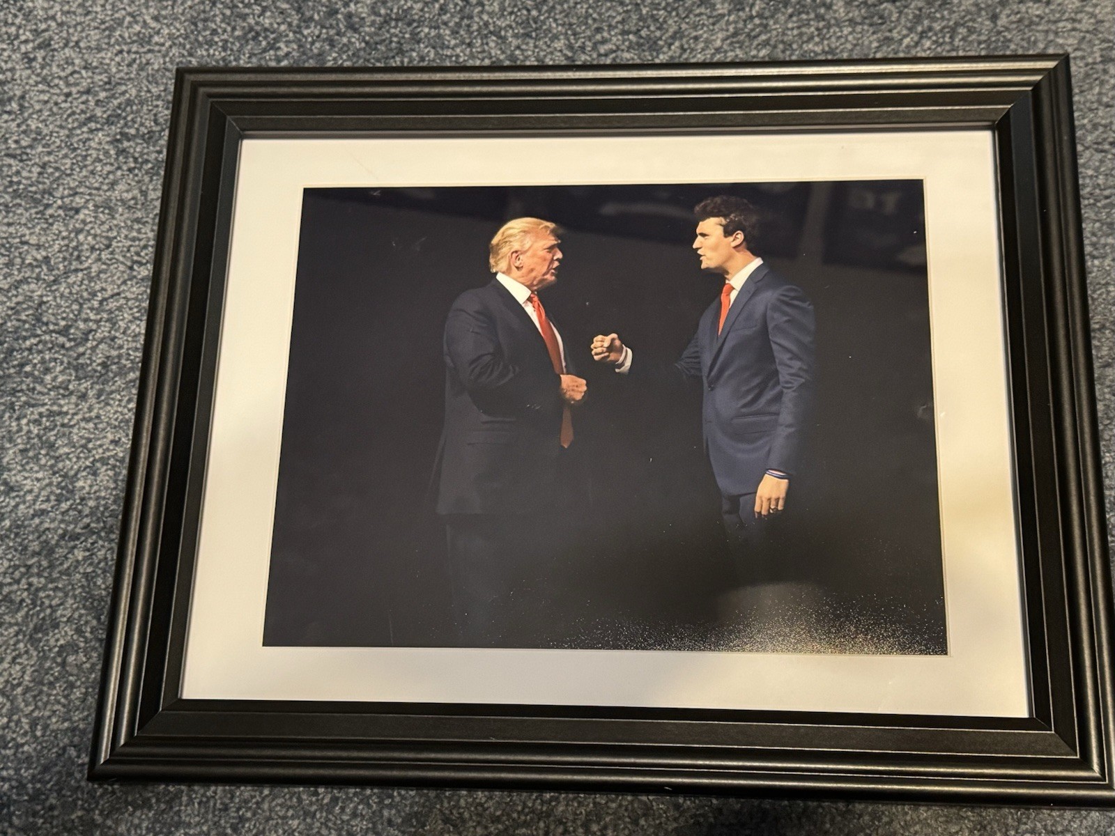 CHARLIE KIRK WITH PRESIDENT DONALD TRUMP 8.5x11 PHOTO ****FRAMED & MATTED***