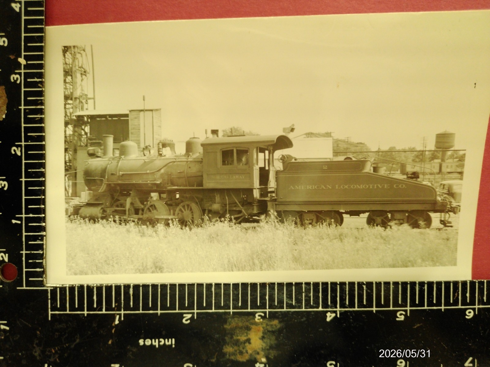 AMERICAN LOCOMOTIVE COMPANY 0-6-0 LOCO #2 ORIG RAILROAD PHOTO \