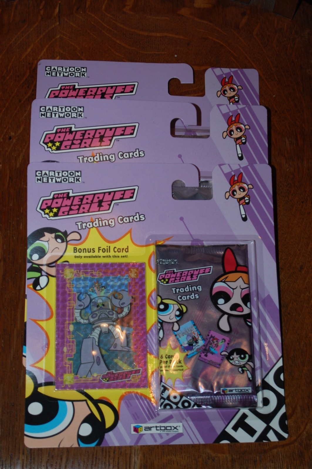 Powerpuff Girls 3X Blisters 6X Total Packs-Bonus Foil Cards-Sealed Brand New
