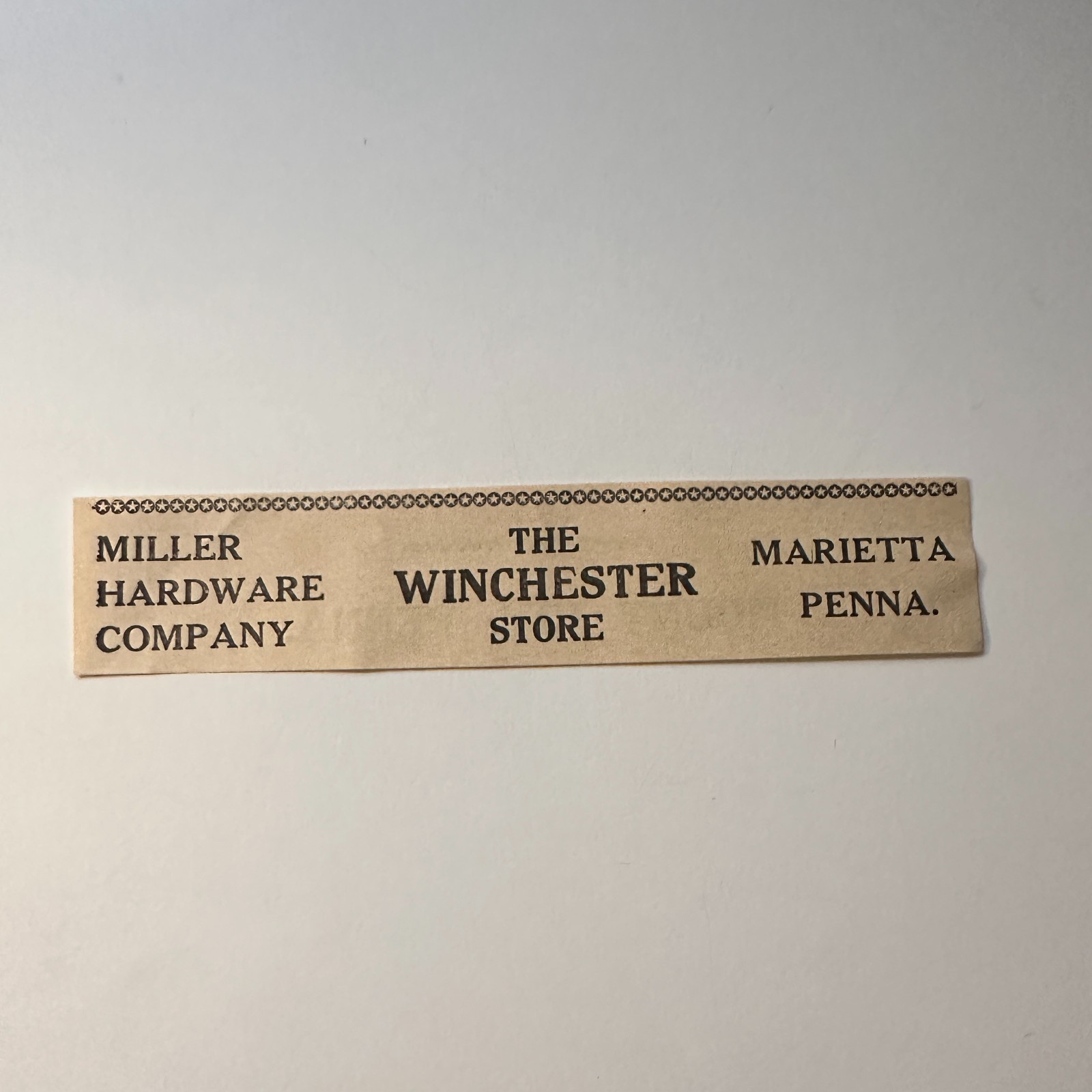 The Winchester Store Miller Hardware Company 1925 Marietta PA Ad 4AK9-M24