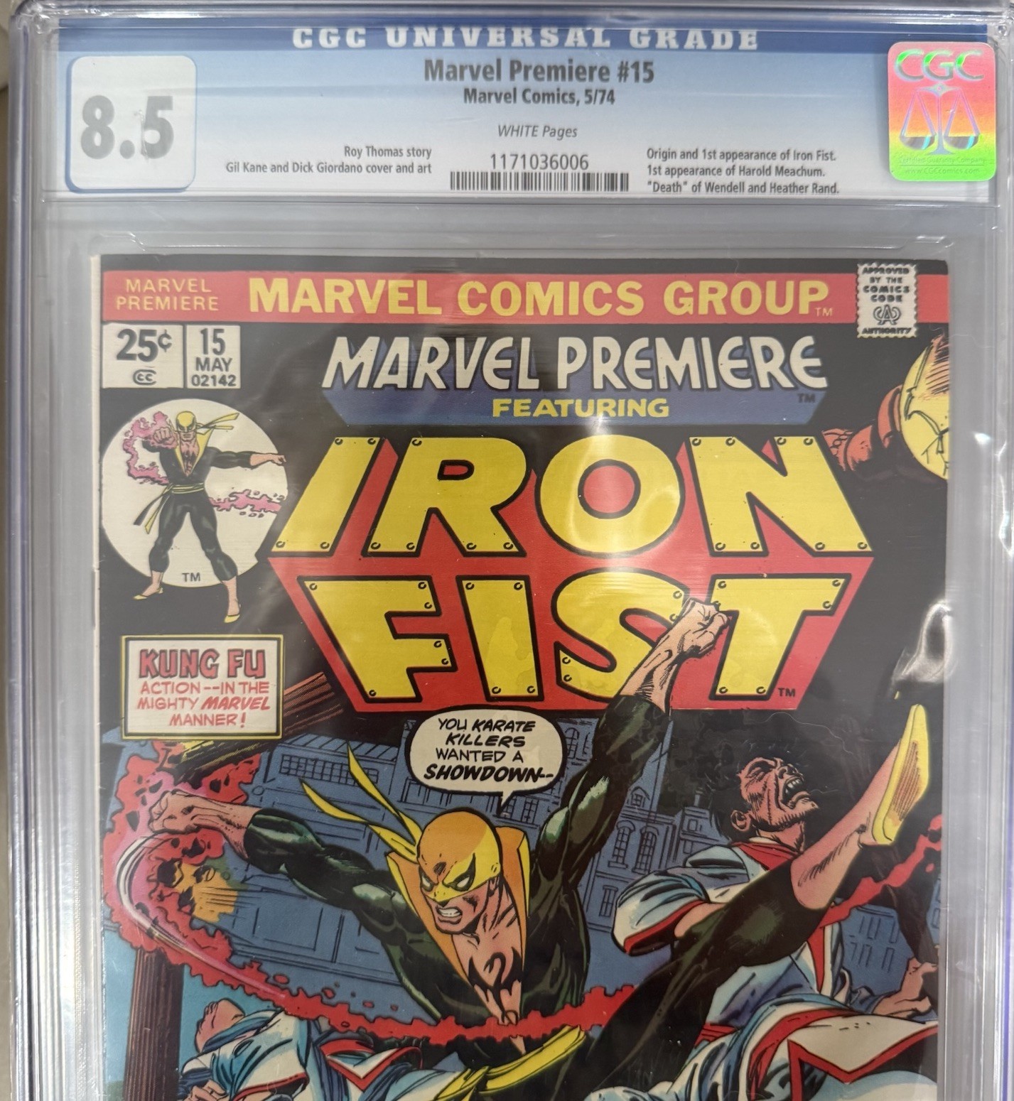 Marvel Premiere #15 (Marvel Comics May 1974) - CGC 8.5 - White Pages