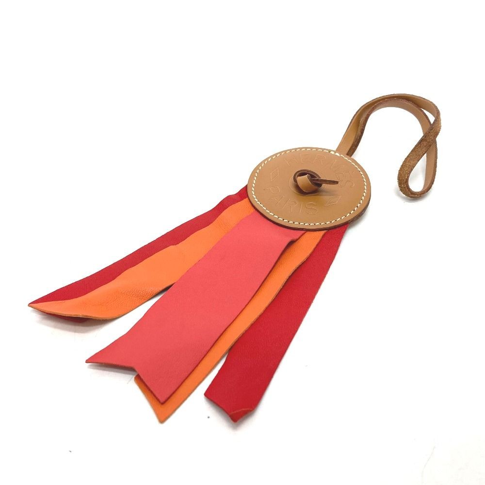Hermes Paddock Flot Bag Charm Rose Jaipur Foul Rouge Multicolor Unisex
