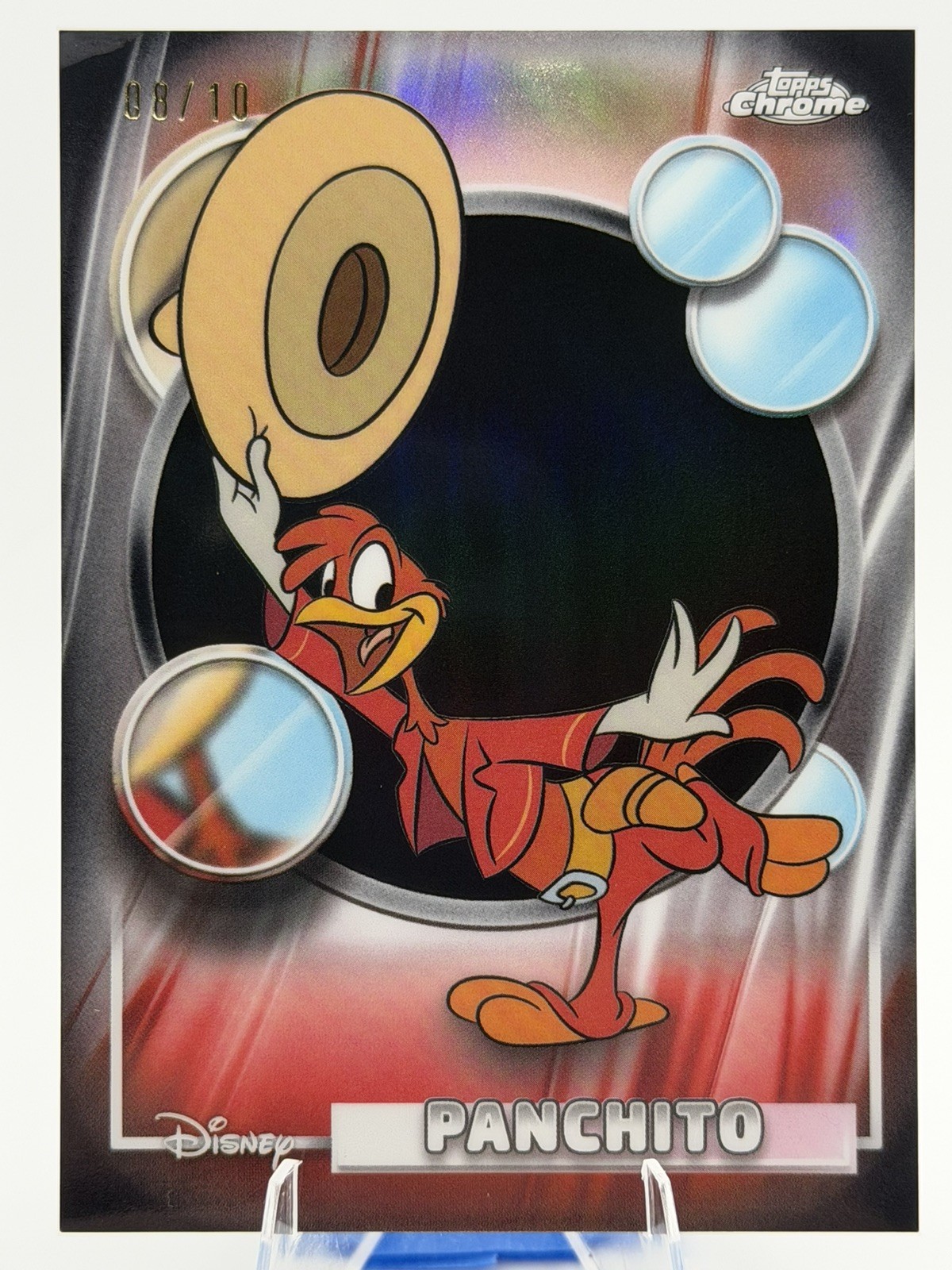 2026 Topps Chrome Disney Panchito Black Refractor 08/10 The Three Caballeros