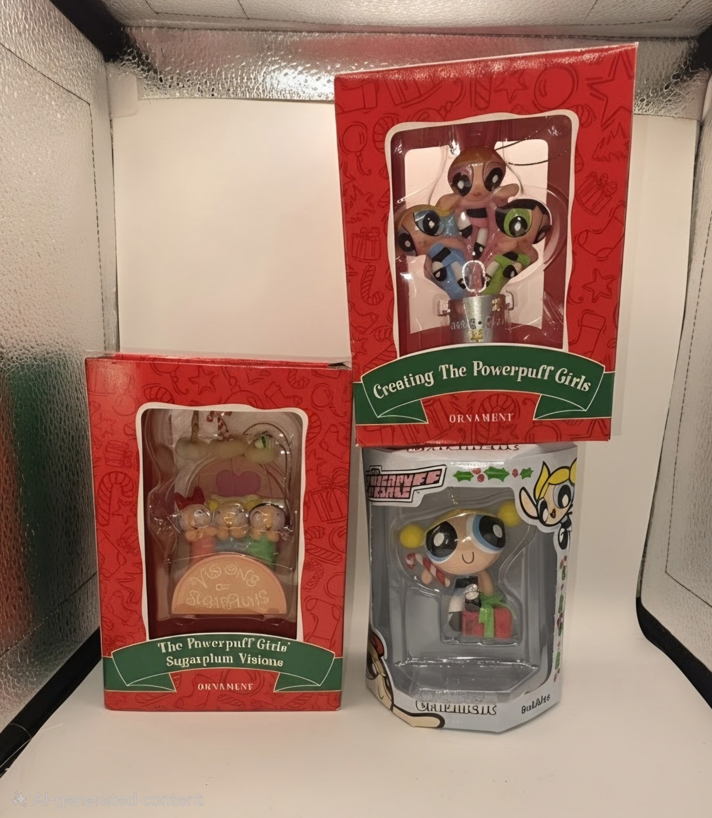 Powerpuff Girls Christmas Ornament Lot 3 Vintage 2000 Cartoon Network Y2K NIB