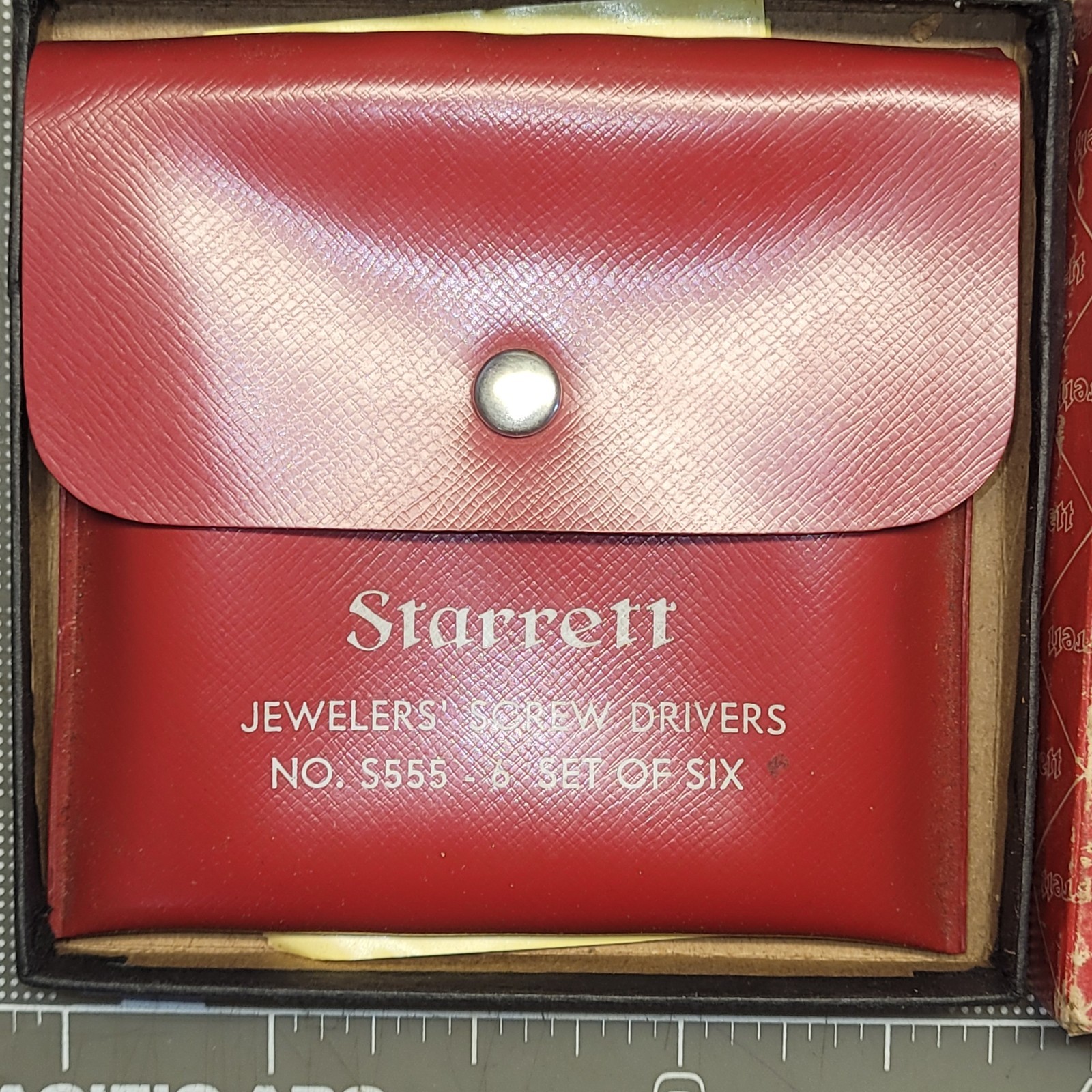 Starrett No. S555-6 Set of Six Jewelers' Screw Drivers w/Pouch USA