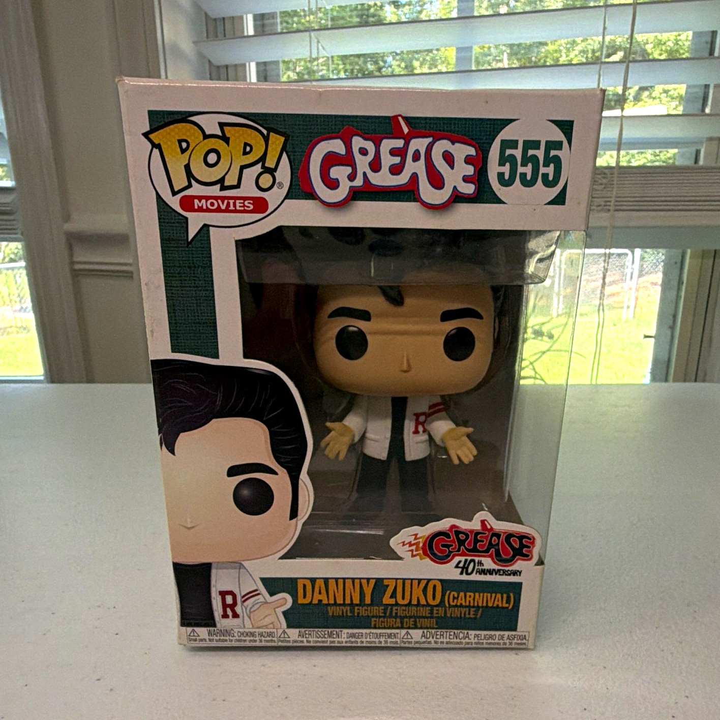 Funko Pop Movies Grease Danny Zuko (Carnival) #555 40th Anniversary