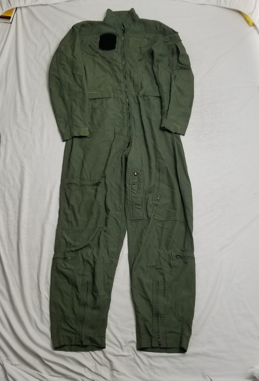 USAF Sage Green CWU-27/P Summer Flyer's Coveralls US Air Force Flight Suit 46L