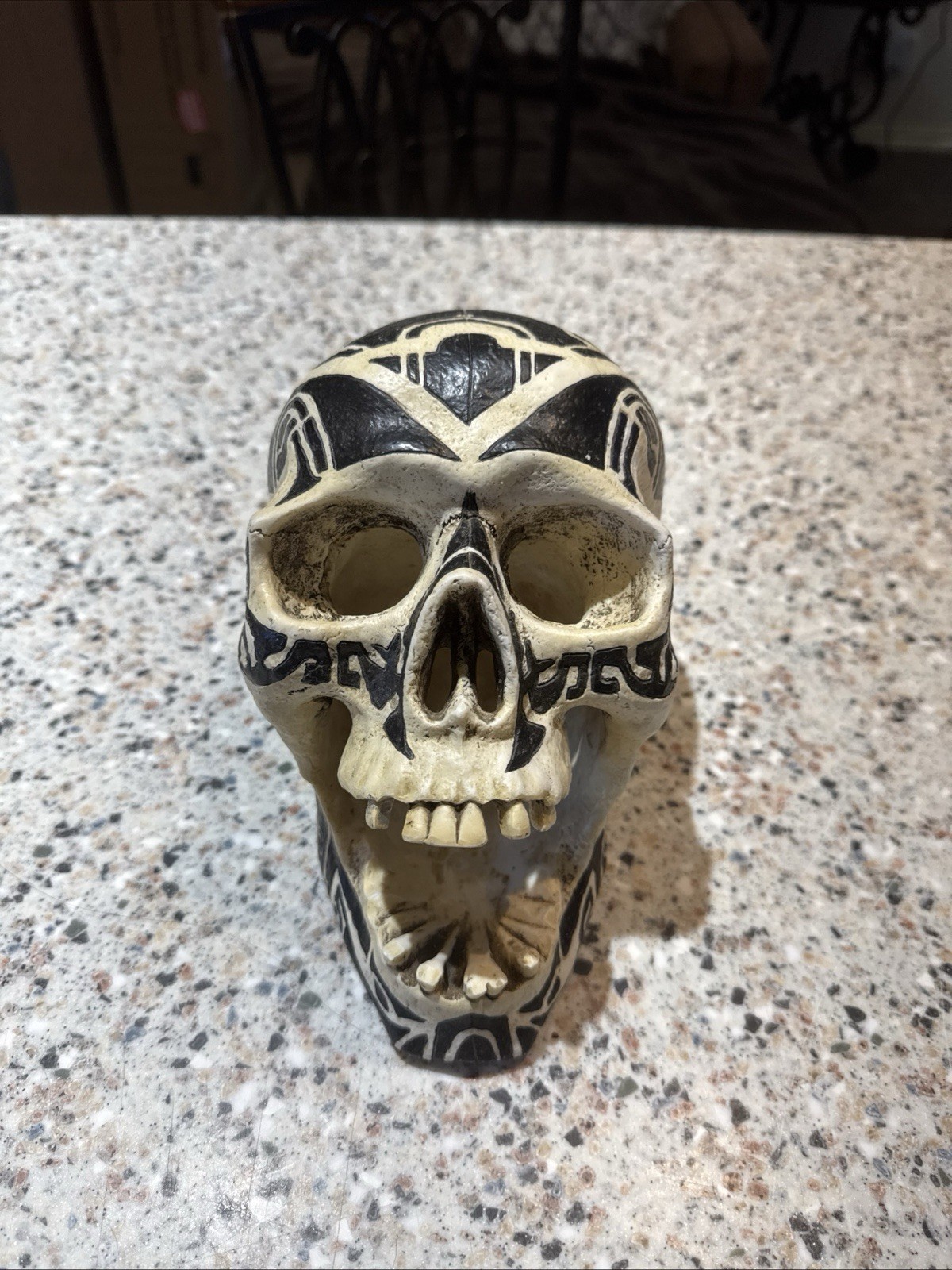 Adam's Apple Replica Faux Human SKULL Tribal Tattoo 1997 Life Sized 