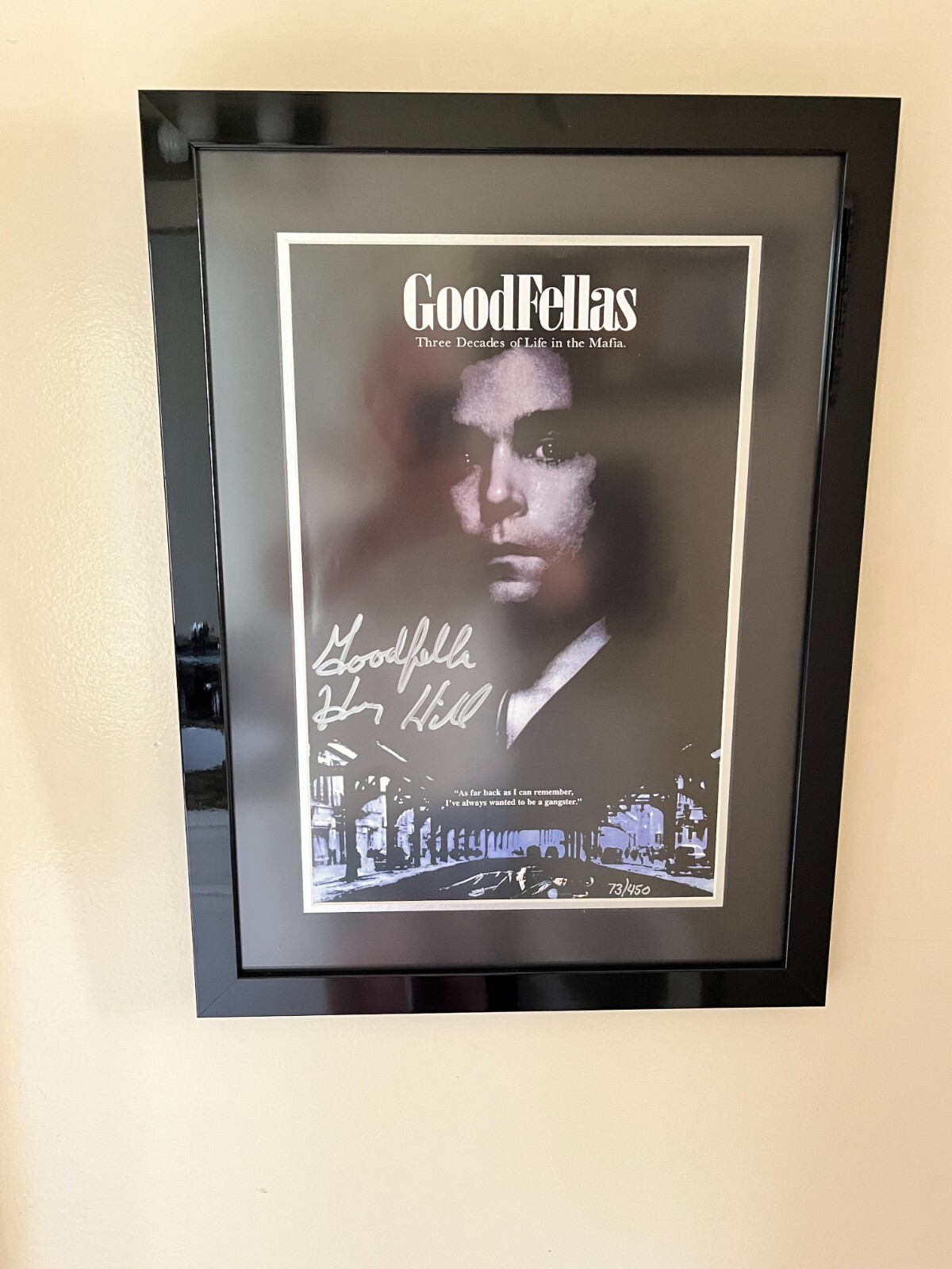 GoodFellas Poster Vintage Henry Hill Autograph Signed Museum Framed 17 x 23  COA