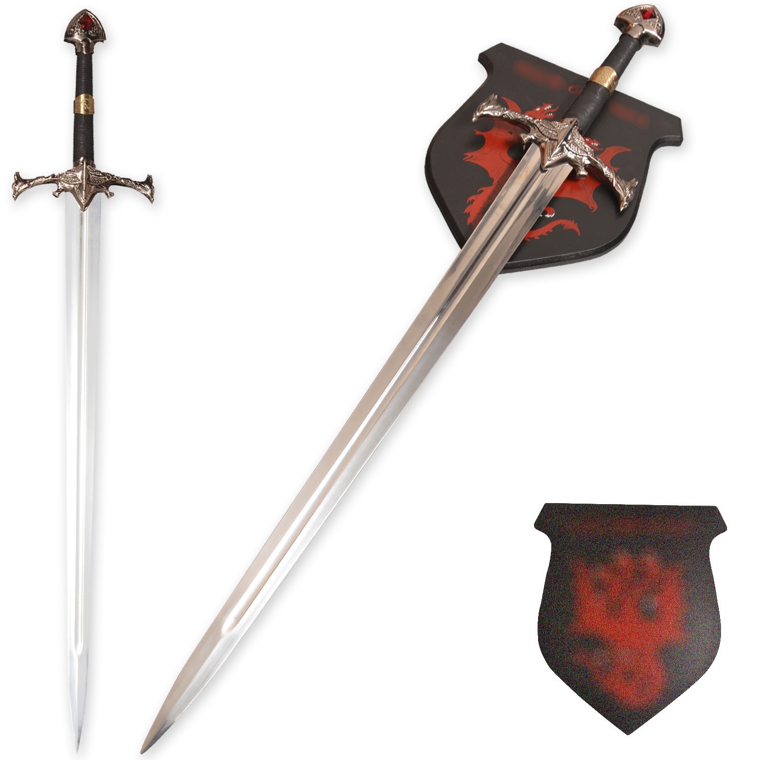 Targaryen‑Style Metal Display Sword With Plaque, Aegon‑the‑Conqueror Inspired.