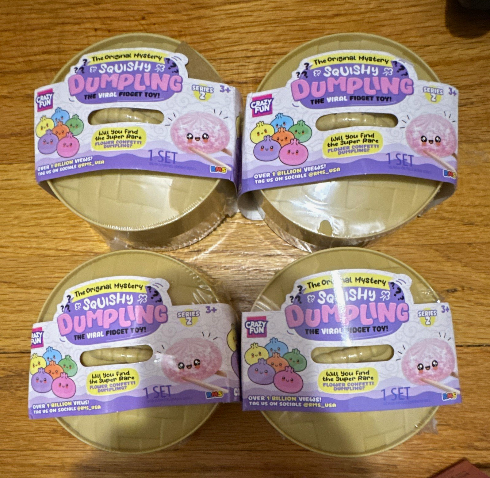RMS BRAND NEW Squishy Dumpling Original Mystery Series 2 Blind Pack. Set of 4