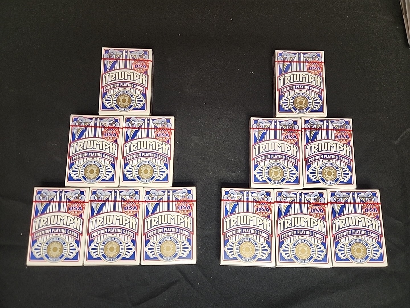 NEW 12 Decks of Standard Index Poker Size Blue Triumph Playing Cards MADE IN USA