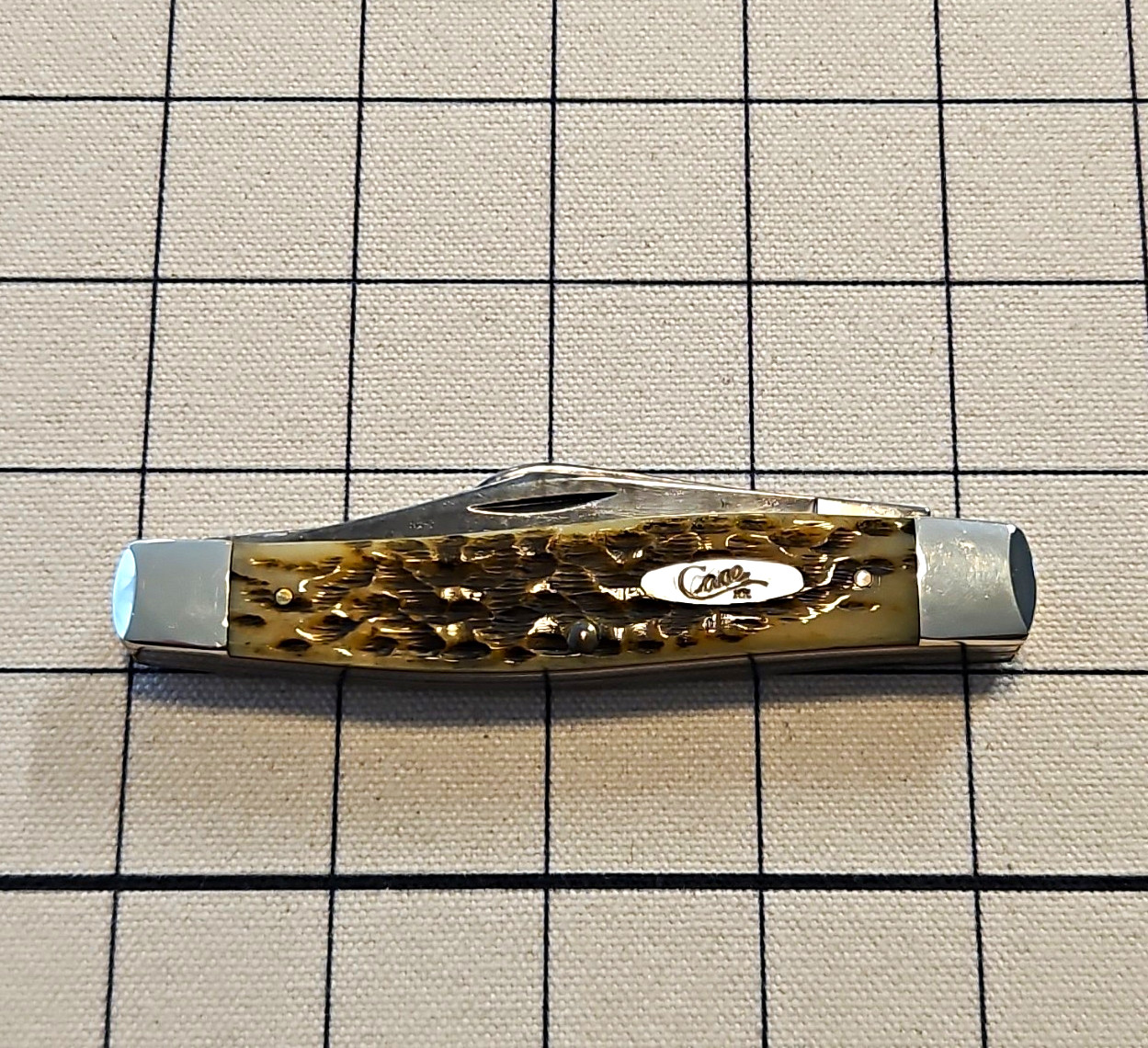 Case XX 6375 CV Stockman Manual Carbon Steel 3-Blade Slipjoint Bone 1990\'s