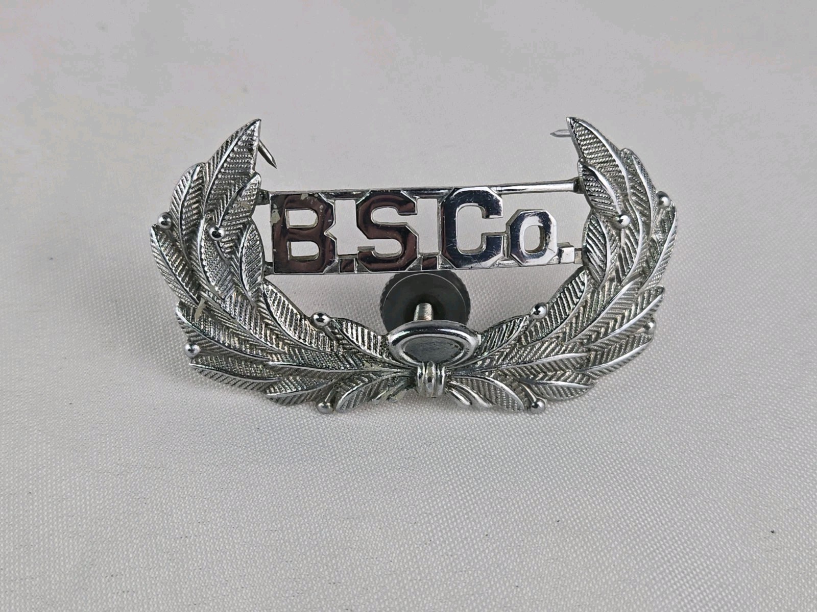 RARE Vintage Bethlehem Steel Co. Police Hat Badge - Obsolete