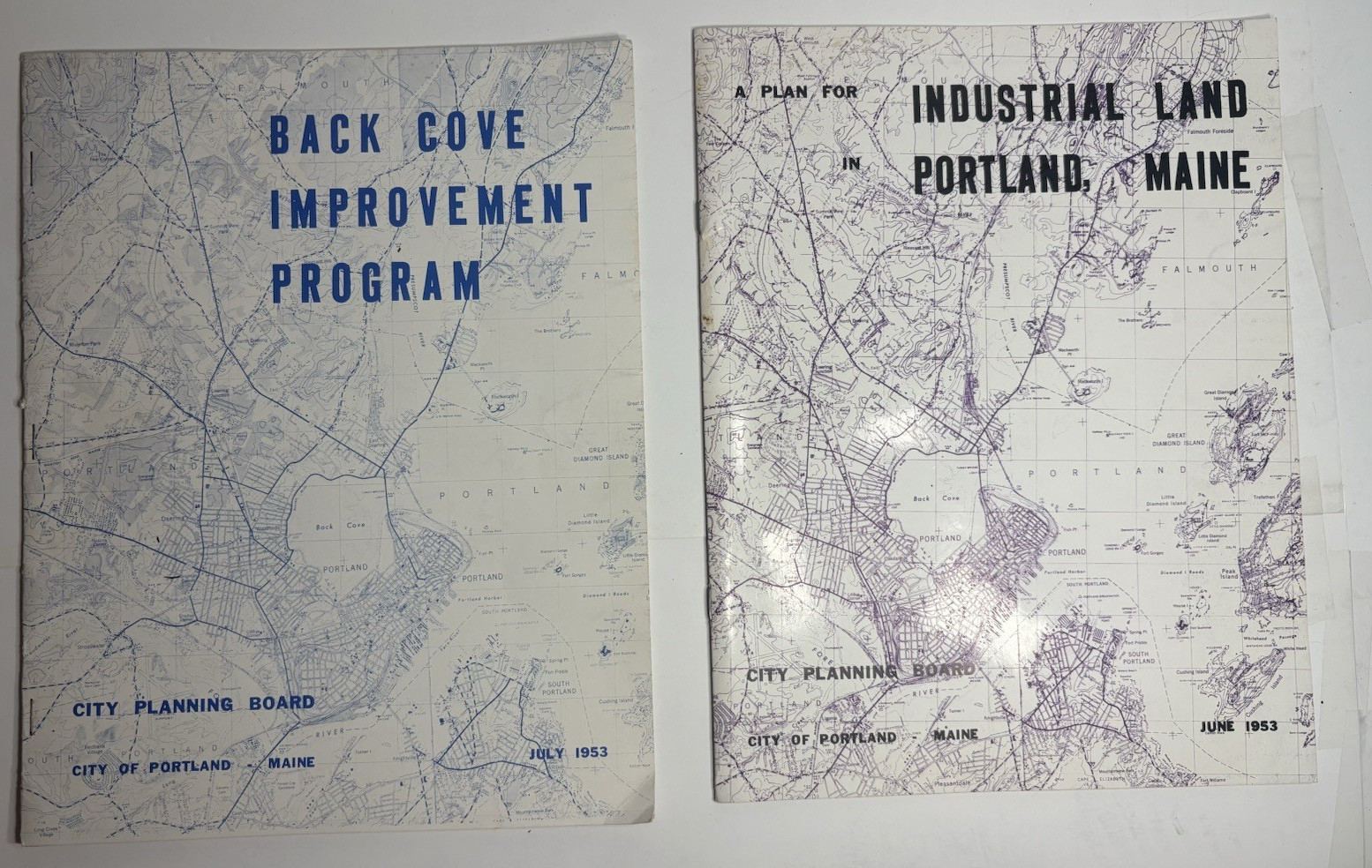 Signed Back Cove Improvement Program & Industrial Land Plan, Portland ME 1953